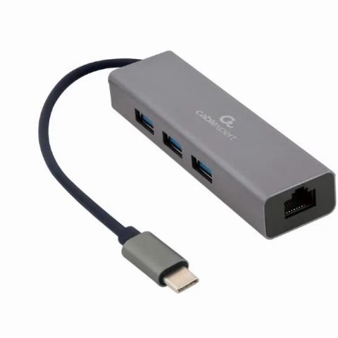 I/O ADAPTER USB-C TO LAN RJ45/USB HUB A-CMU3-LAN-01 GEMBIRD