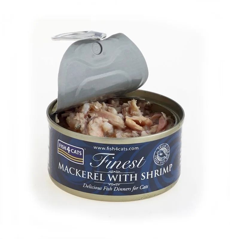 FISH4CATS Mackerel with shrimp - wet cat food - 70g