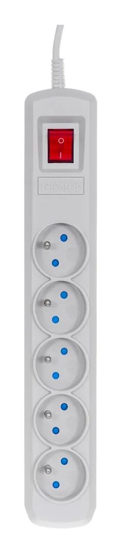 Activejet grey power strip with cord ACJ COMBO 5G/3M/BEZP. AUT/S