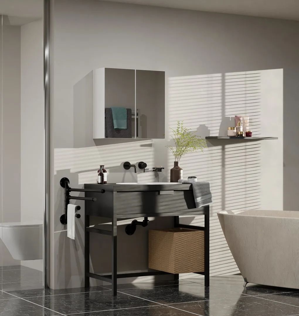 Topeshop POLA 2DL BIEL bathroom storage cabinet White