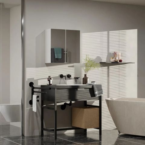 Topeshop POLA 2DL BIEL bathroom storage cabinet White