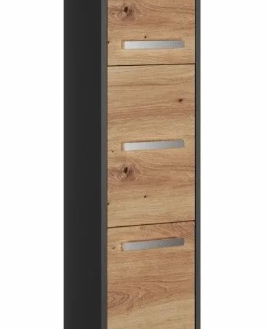 Topeshop S33 ANTRACYT/ARTISAN bathroom storage cabinet Oak