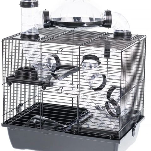 INTER-ZOO Frodo + Plastic Black - cage for a hamster