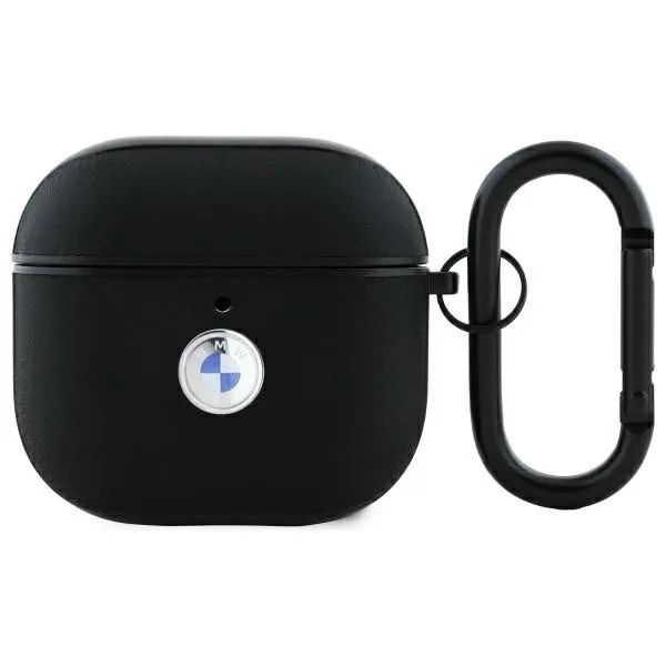 BMW Airpods 4 Leather Case Black