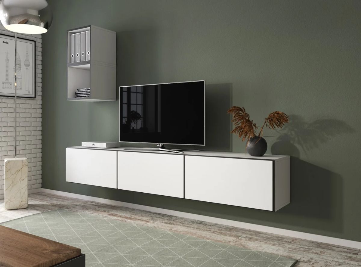 Cama living room furniture set ROCO 7 (3xRO3 + 2xRO6) white/black/white