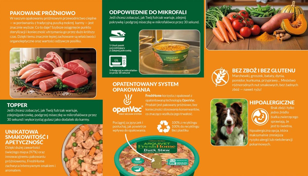 ARQUIVET Fresh Home Duck stew - wet dog food - 280g