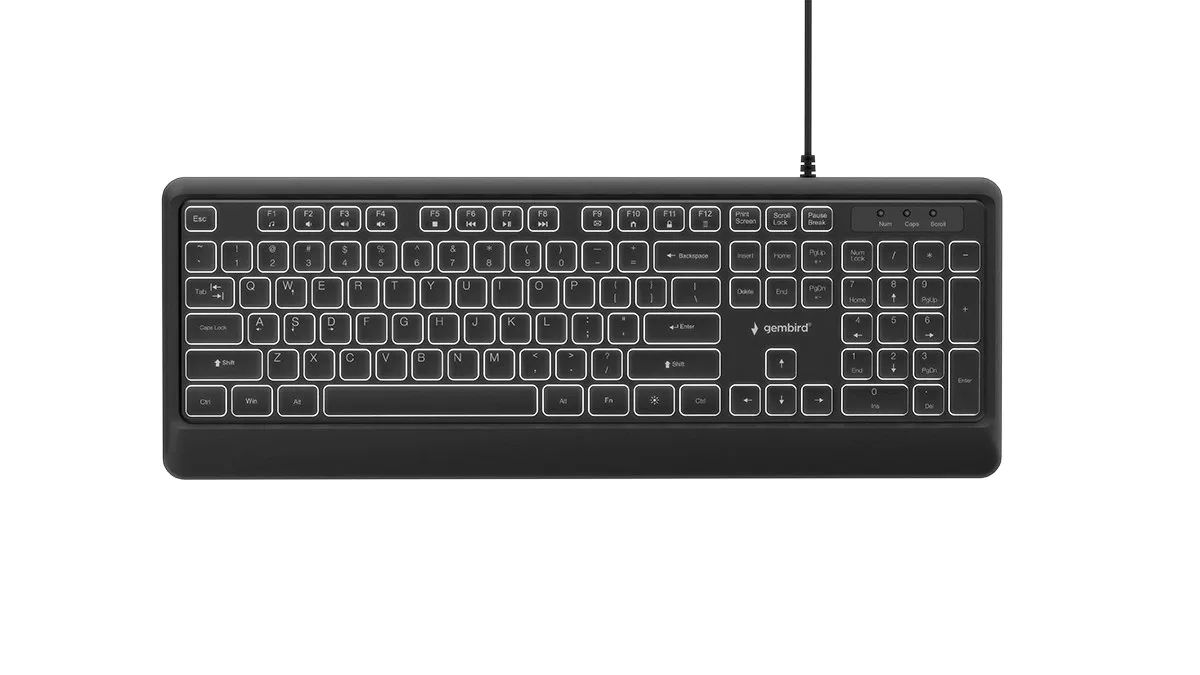 KEYBOARD MULTIMEDIA USB ENG/BLACK KB-UML-04 GEMBIRD