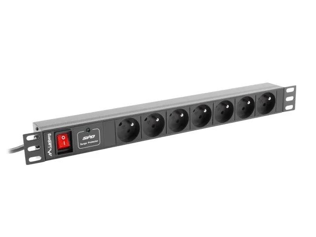 LANBERG PDU RACK POWER STRIP (1U,10A,7X 230V,2M)