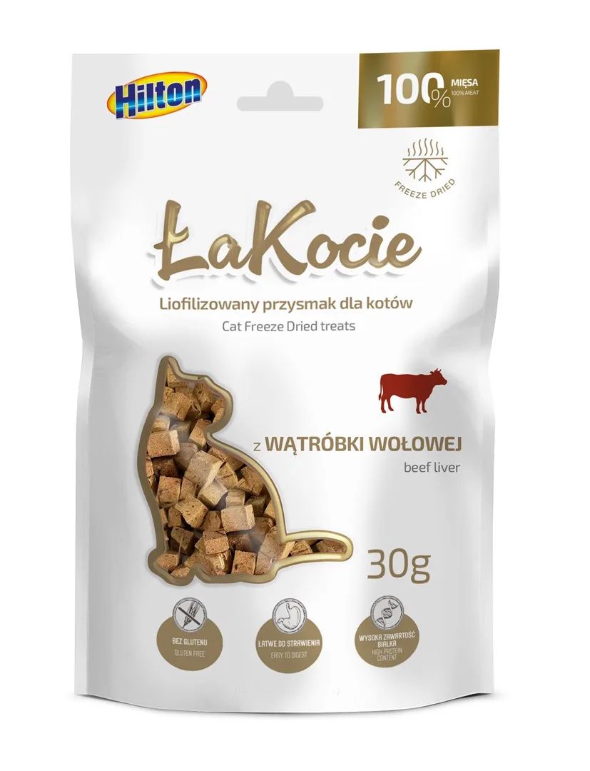 HILTON ŁaKocie Freeze dried beef liver - cat treats - 30g