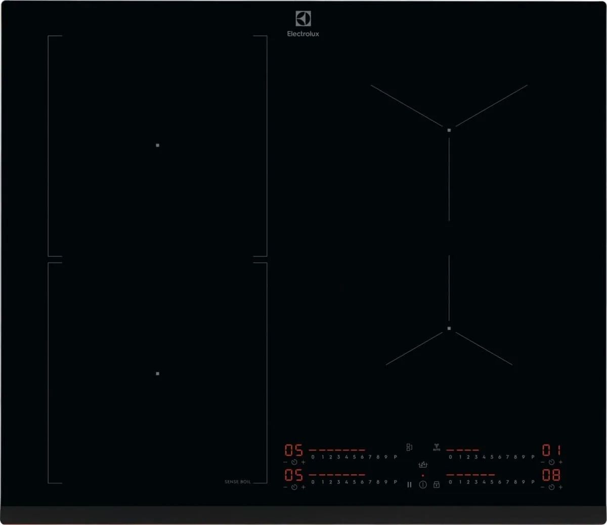 Electrolux EIS62453 Black Built-in 60 cm Zone induction hob 4 zone(s)