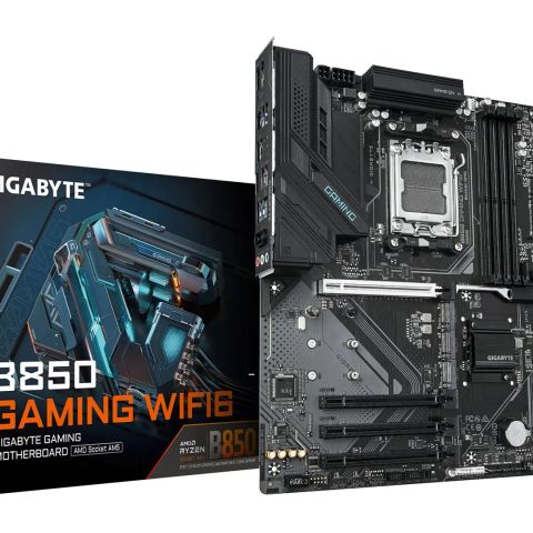 Mainboard|GIGABYTE|AMD B850|SAM5|ATX|Memory DDR5|Memory slots 4|4xPCI-Express 16x|3xM.2|1xHDMI|1xDisplayPort|1xAudio-In|1xAudio-Out|1xMicrophone|4xUSB 2.0|4xUSB 3.2|1xUSB-C|1xPS/2|1xRJ45|B850GAMINGWF6