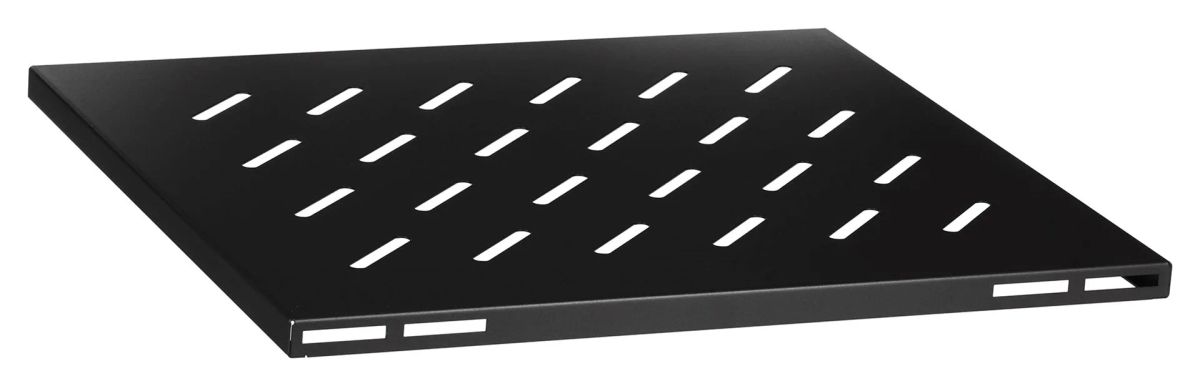 Lanberg 19" fixed shelf 1U/465x515mm, max load capacity up to 120kg | AK-1003-B | Black