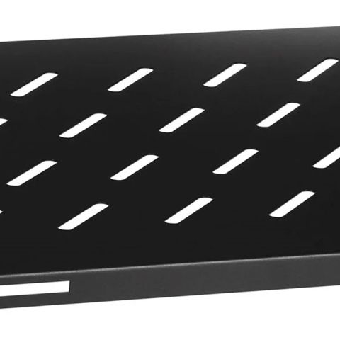 Lanberg 19" fixed shelf 1U/465x515mm, max load capacity up to 120kg | AK-1003-B | Black