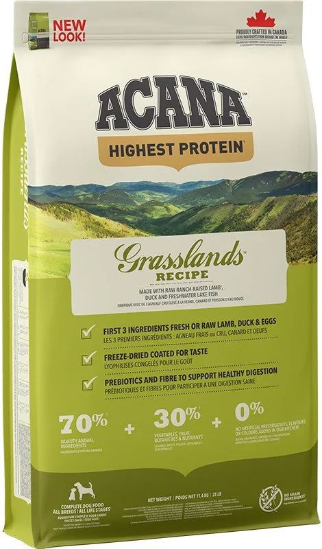 ACANA Highest Protein Grasslands - dry dog food - 11,4 kg