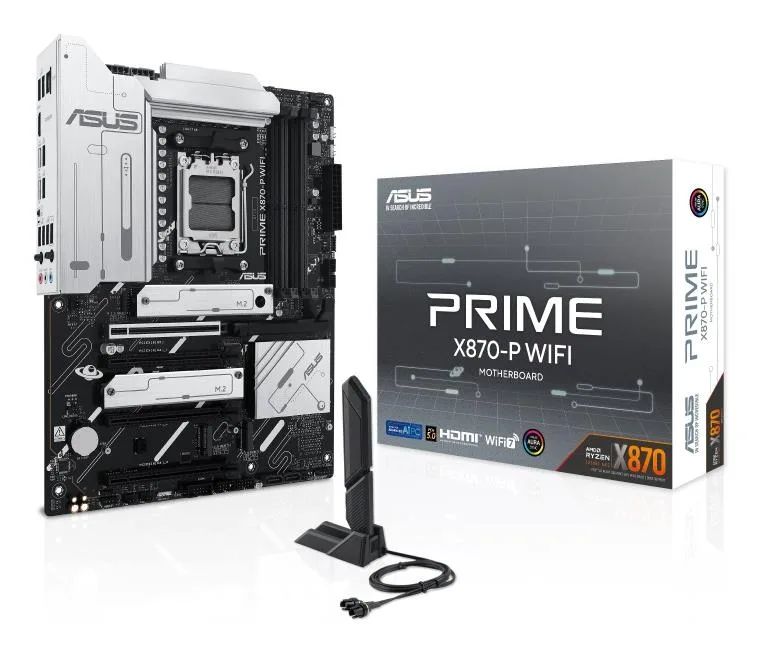 Mainboard|ASUS|AMD X870|SAM5|ATX|Memory DDR5|Memory slots 4|4xPCI-Express 4.0 16x|1xPCI-Express 5.0 16x|4xM.2|1xHDMI|4xUSB 2.0|4xUSB 3.2|2xUSB-C|1xRJ45|3xAudio port|PRIMEX870-PWIFI