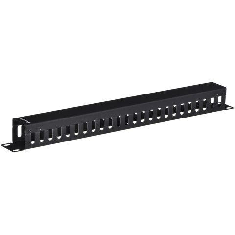 Lanberg 19" cable management panel type A 1U | AK-1201-B | Black