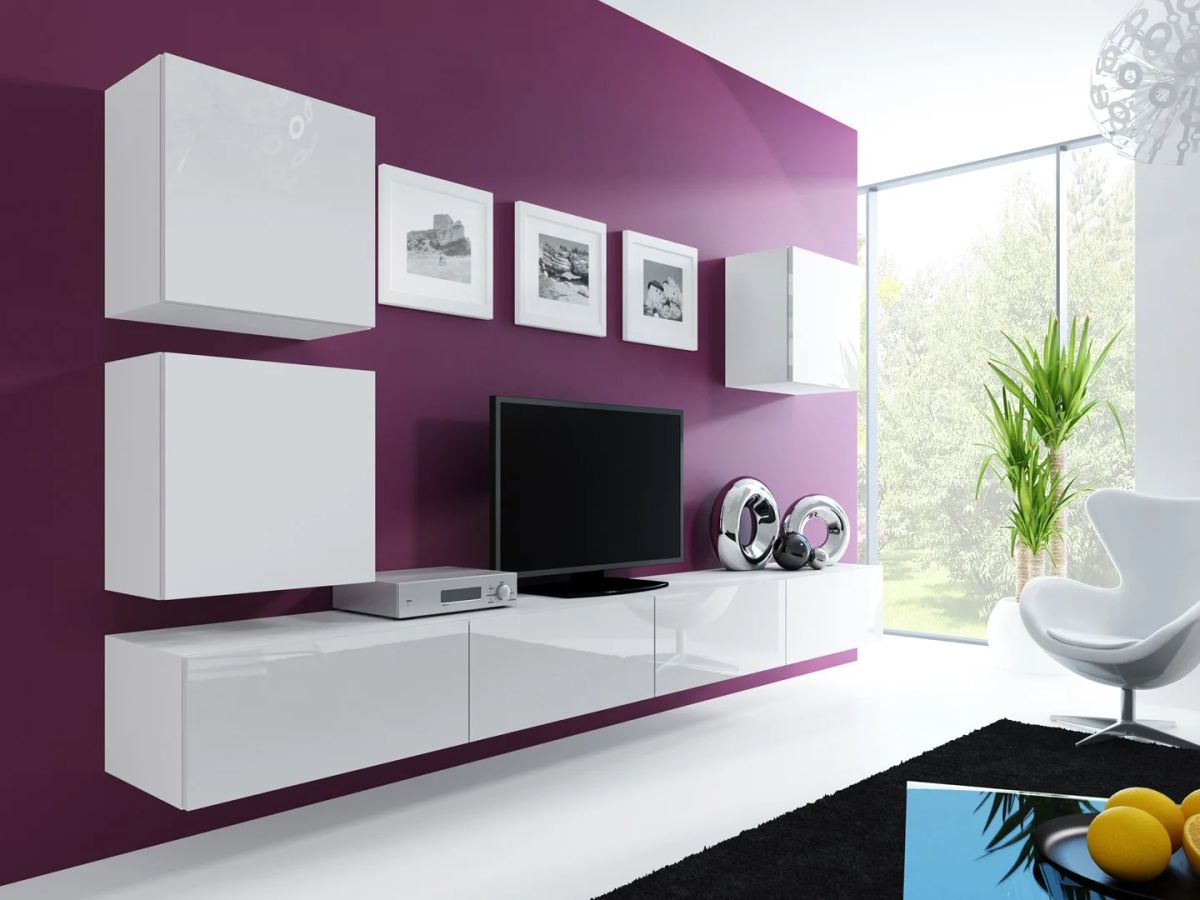Cama Living room cabinet set VIGO 22 white/white gloss