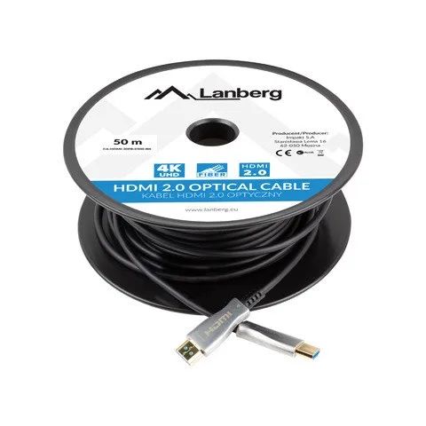 Lanberg CA-HDMI-20FB-0500-BK optical cable HDMI M/M 50m v2.0 4K AOC