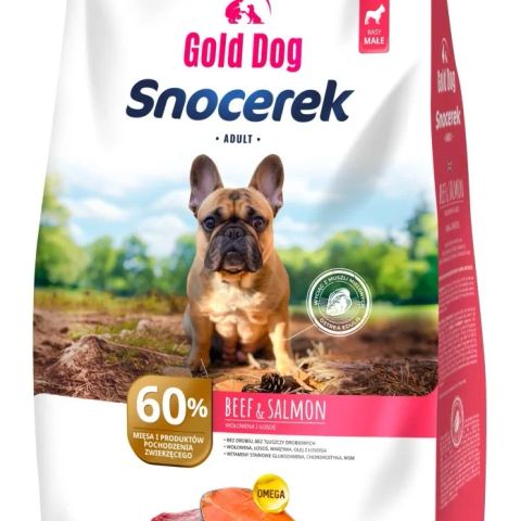 GOLD DOG Snocerek Small breeds beef and salmon - dry dog food - 5kg