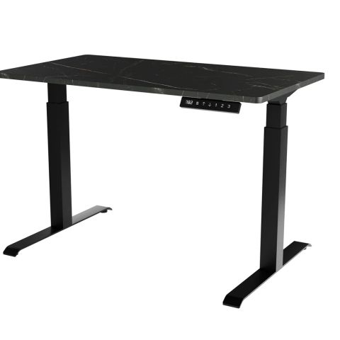 Desk with electric height adjustment MOON 121x67x72-120 black/san sebastian