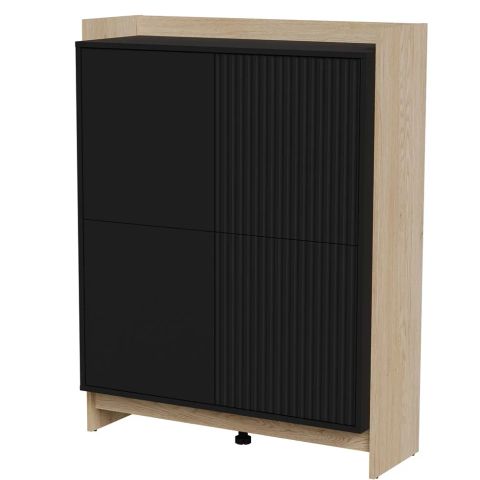 Cama PORTO chest of drawers 100x38x130 oak/black