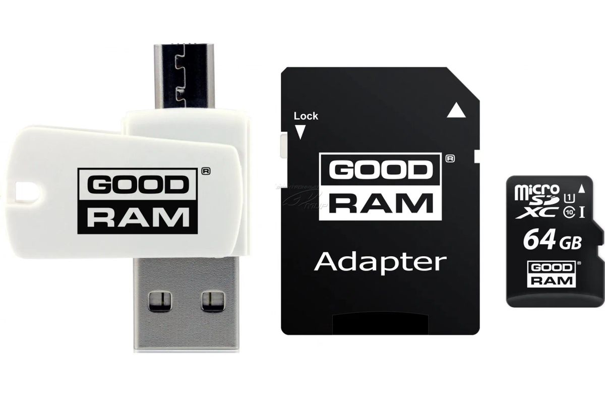 Goodram All in one M1A4-0640R12 memory card 64 GB MicroSDXC Class 10 UHS-I + The card reader