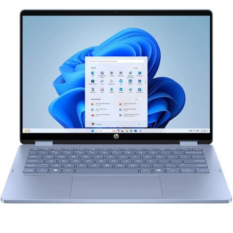 HP OmniBook 5 Flip 14-fp0004nw Intel Core 5 120U 2-in-1 Laptop 35.6 cm (14") 2K Touchscreen 16 GB LPDDR5 SDRAM 512 GB SSD Wi-Fi 6 (802.11ax) Windows 11 Home Blue