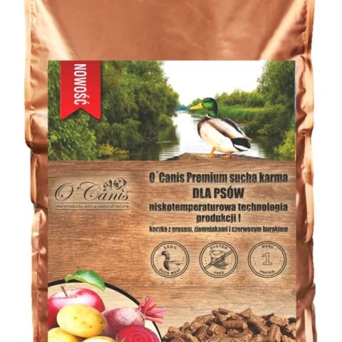O'CANIS Duck with millet, potatoes, and red beet - dry dog food - 1,5kg