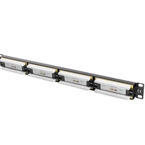 Lanberg | Patch Panel 24 port 1U 19" CAT.6 UTP | PPU6-1024-B | Black