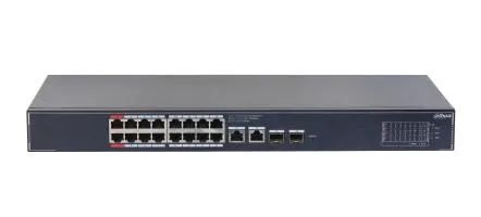 Switch|DAHUA|DH-SG4020LP|Switch layer L2|16xRJ-45 ports|RJ-45 Ports Type Gigabit Ethernet (10/100/1000)|2xGigabit Ethernet (copper) ports quantity|2xSFP module slots quantity|16xPower over Ethernet (PoE) ports quantity|Total Power over Ethernet (PoE…
