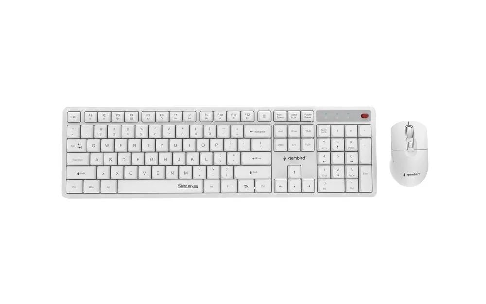 KEYBOARD +MOUSE WRL ENG/WHITE KBS-WMS-01-W GEMBIRD