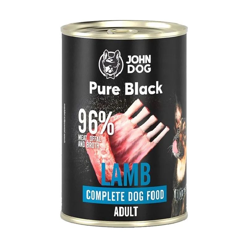 JOHN DOG Pure Black Lamb - wet dog food - 400g
