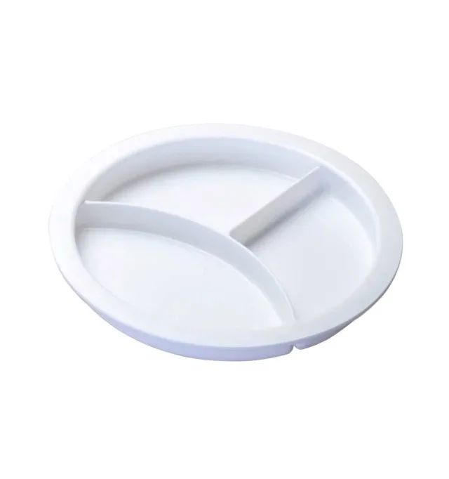 Plate with dividers for the microwave