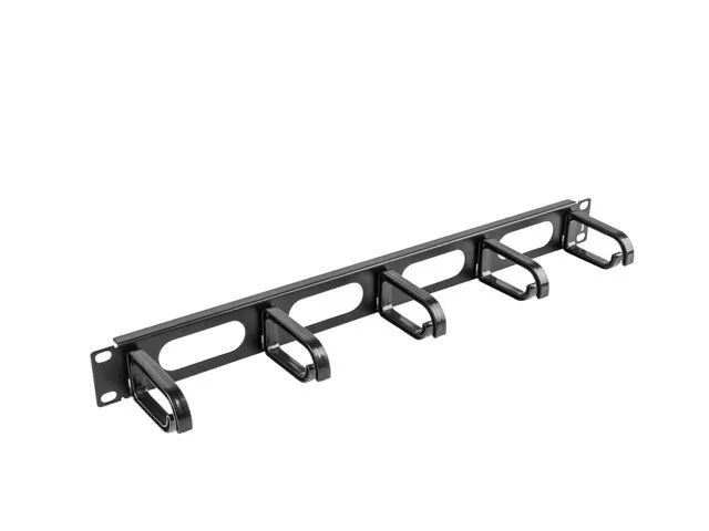 Lanberg 19" cable management panel 5 rings - type B 1U | AK-1205-B | Black