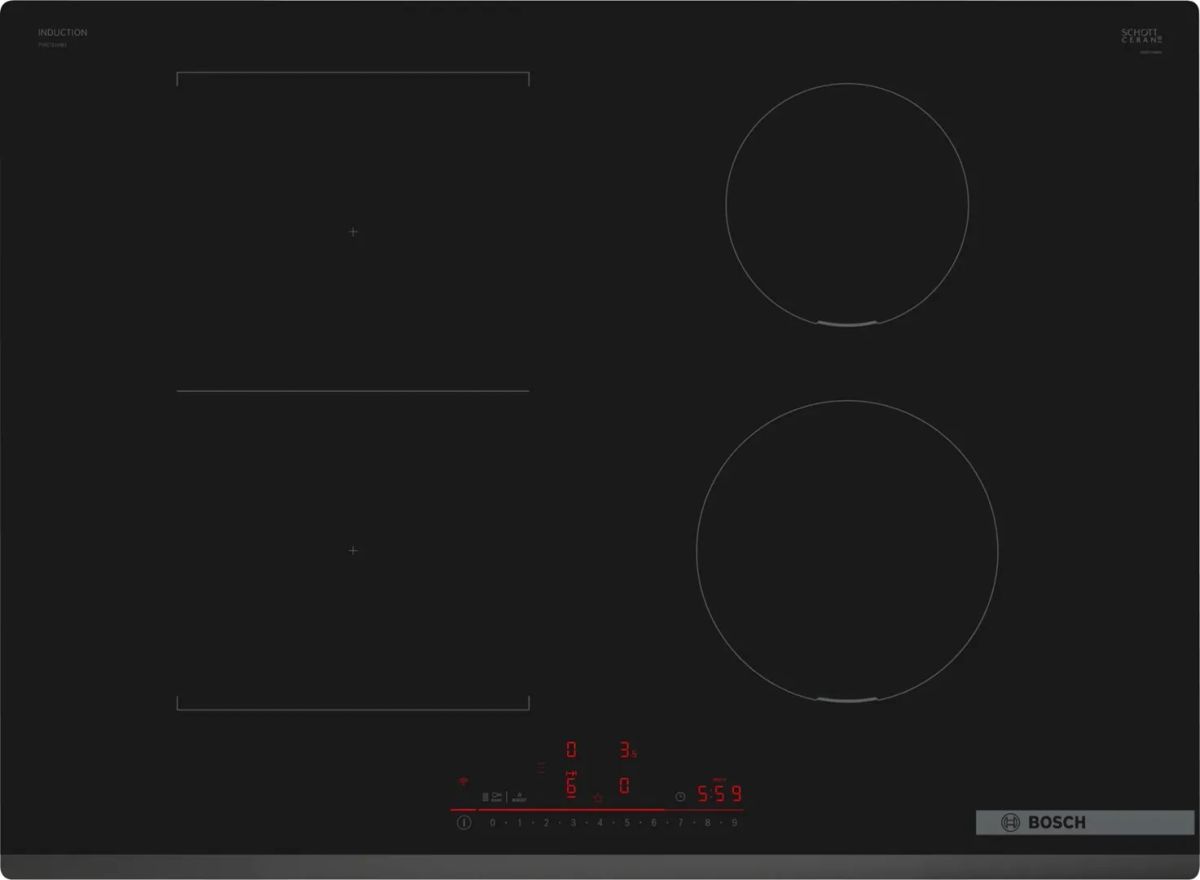 Bosch Serie 6 PVS731HB1E hob Black Built-in 70 cm Zone induction hob 4 zone(s)