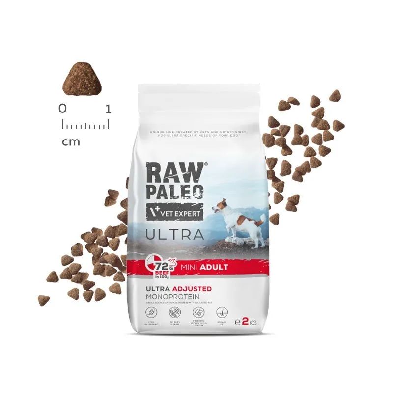 VETEXPERT Raw Paleo Ultra Mini Adult Beef - dry dog ​​food - 2 kg