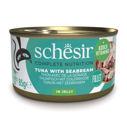 SCHESIR in jelly Tuna with sea bream - wet cat food - 85 g