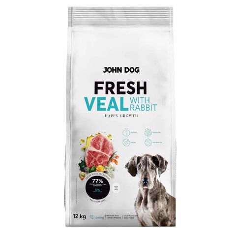 JOHN DOG Fresh Junior Medium and large breeds - dry dog food - 12kg