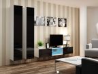 Cama Living room cabinet set VIGO 19 white/black gloss