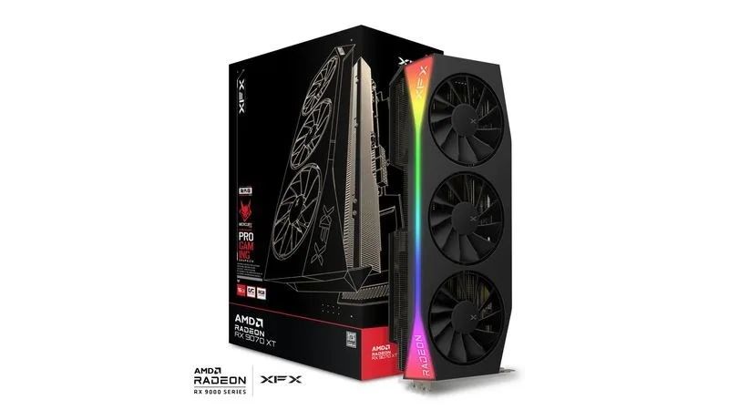 Graphics card. XFX Mercury RX 9070XT OC RGB 16
