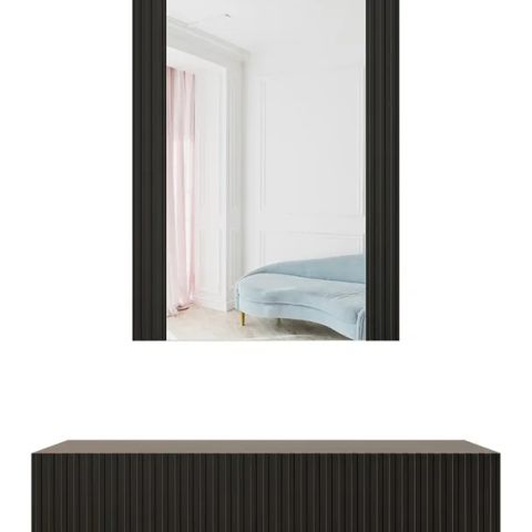 Dressing table with mirror PAFOS 80x41.6x100 mat black