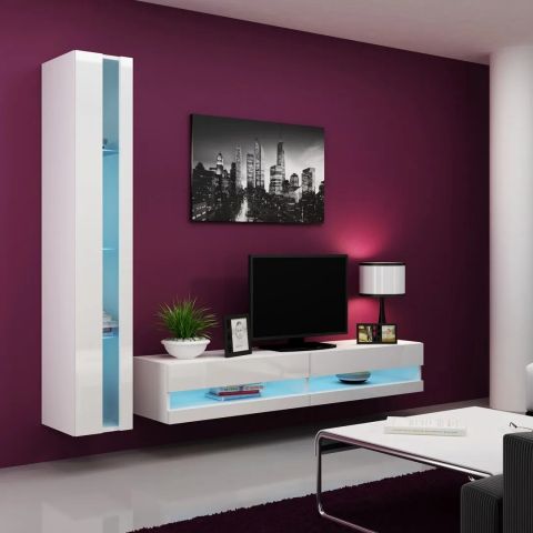 Cama Living room cabinet set VIGO NEW 8 white/white gloss