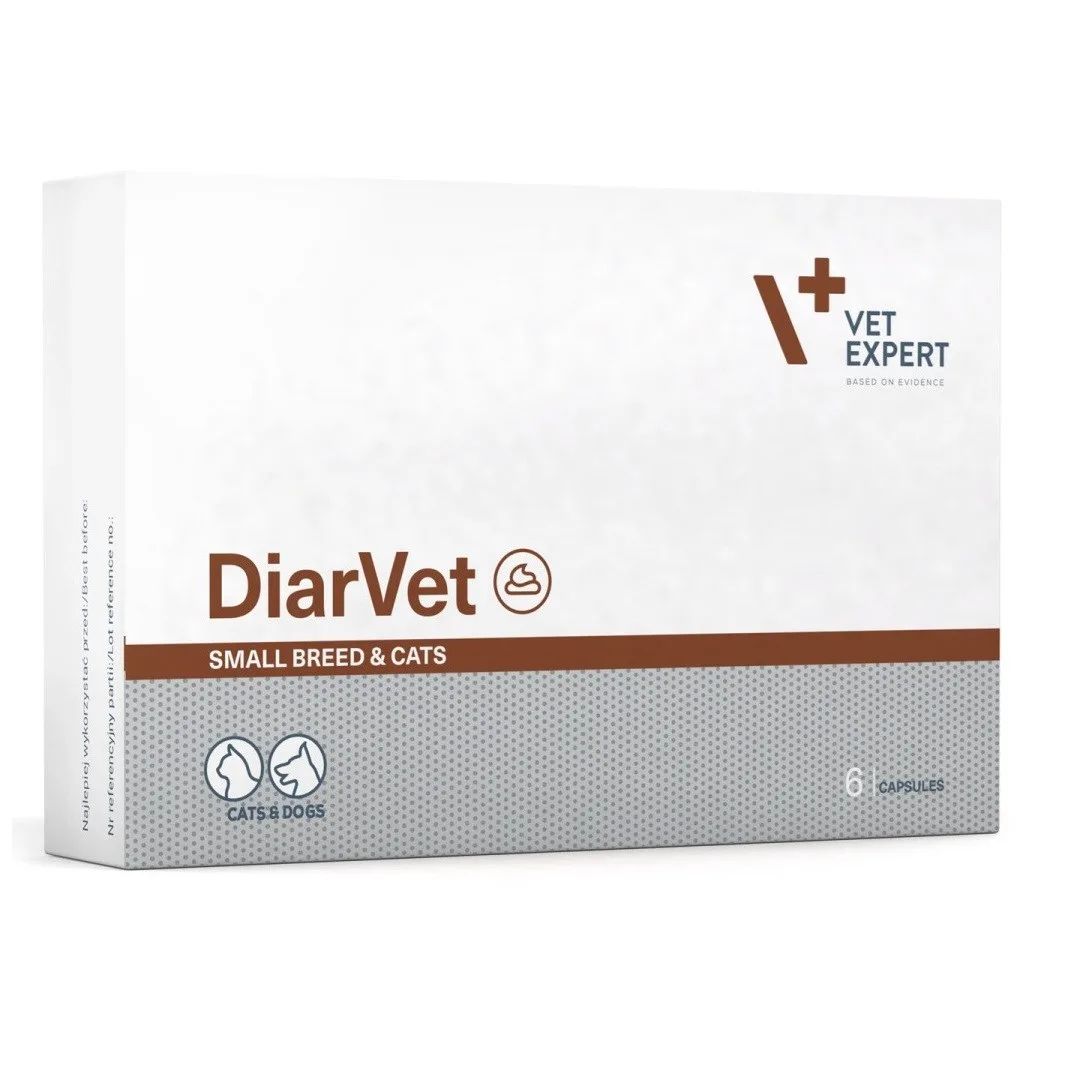 VETEXPERT Diarvet Small breed - supplements for dogs and cats - 6 tablets