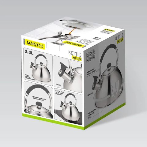 Kettle MAESTRO MR-1323 stainless steel 2.5 l