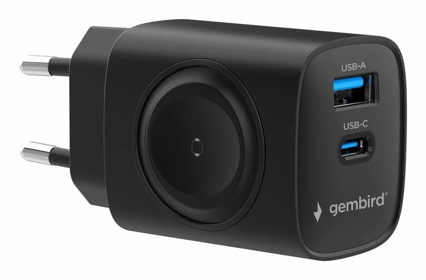 CHARGER USB 2IN1 20W 2PORT/TA-UC-PDQCW20-01-BK GEMBIRD