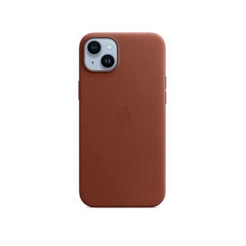 iPhone 14 Plus Leather Case Umber Originaal Ümbris