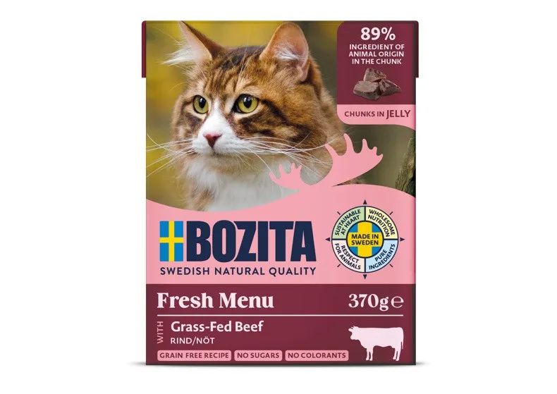 BOZITA Fresh Menu Beef Chunks in jelly - wet cat food - 370g