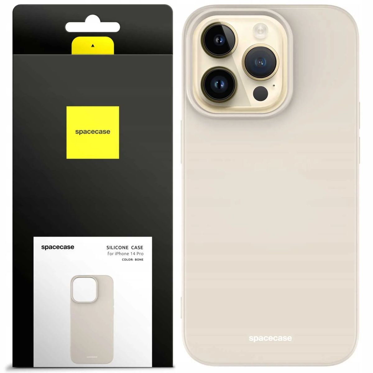 Spacecase Silikoonümbris iPhone 14 Pro Bone