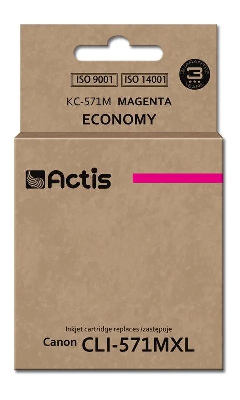 Actis KC-571M Ink (replacement for Canon CLI-571M; Standard; 12 ml; magenta)