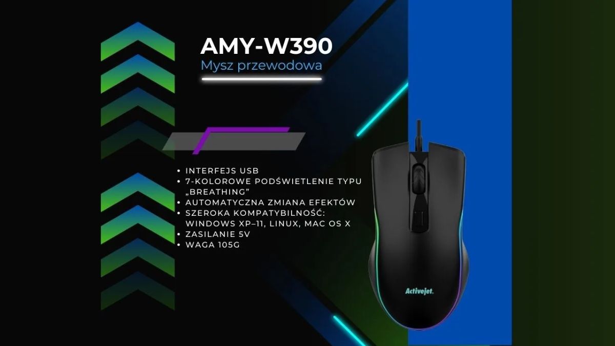 Activejet AMY-W390 USB wired heated mouse